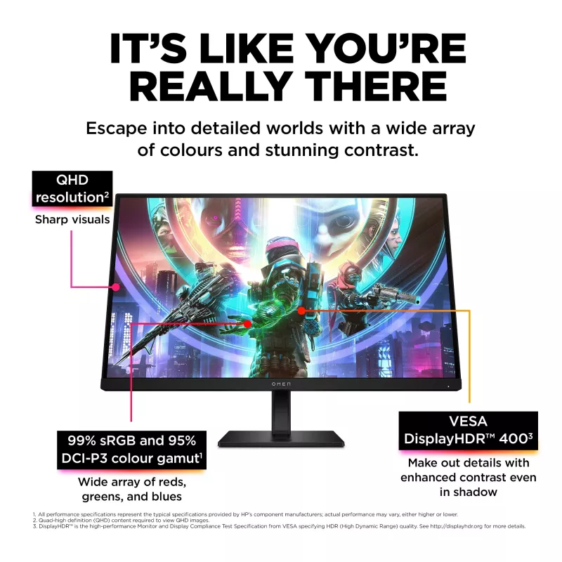 OMEN by HP 27 colių QHD 240 Hz žaidimų monitorius - OMEN 27qs