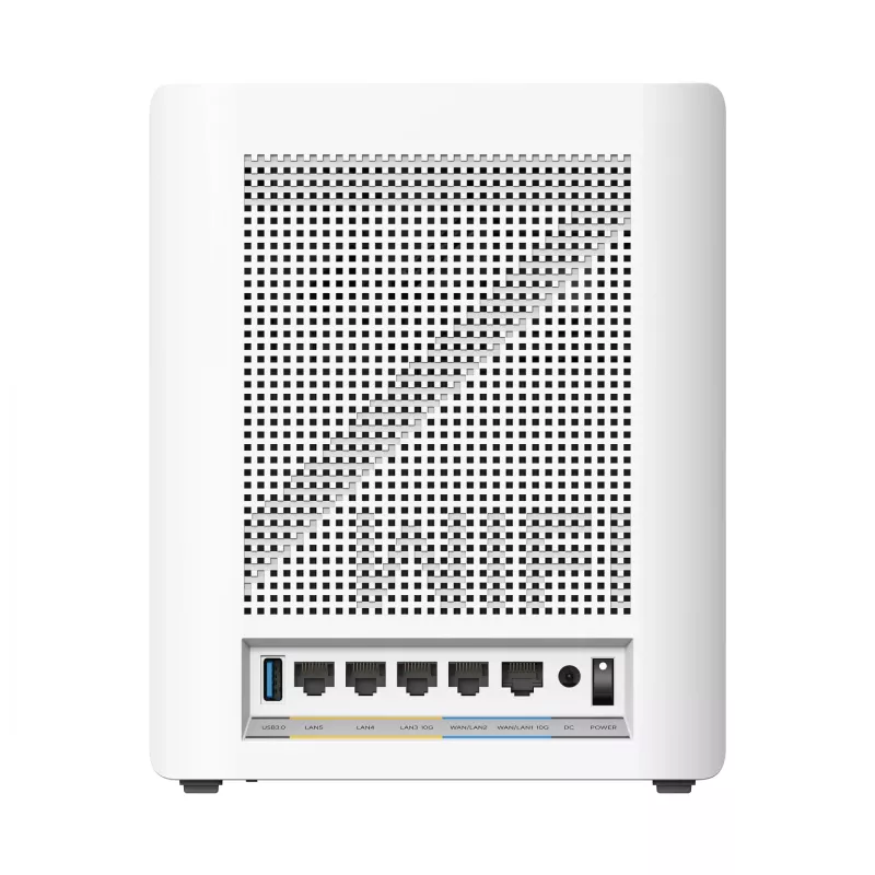 ASUS ZenWiFi BQ16 keturių juostų (2,4 GHz / 5 GHz-1 / 5 GHz-2 / 6 GHz) Wi-Fi 7 (802.11be) belaidis maršrutizatorius, baltas, 5 vidinės antenos