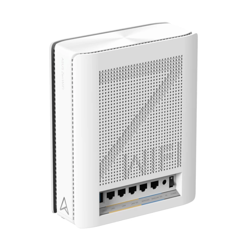 ASUS ZenWiFi BQ16 keturių juostų (2,4 GHz / 5 GHz-1 / 5 GHz-2 / 6 GHz) Wi-Fi 7 (802.11be) belaidis maršrutizatorius, baltas, 5 vidinės antenos