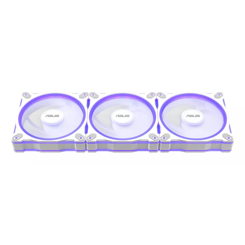 Ventiliatorius ASUS Prime MR120 120 mm 1600 RPM Baltas (3 vnt., LED, 58 CFM, 23 dB)