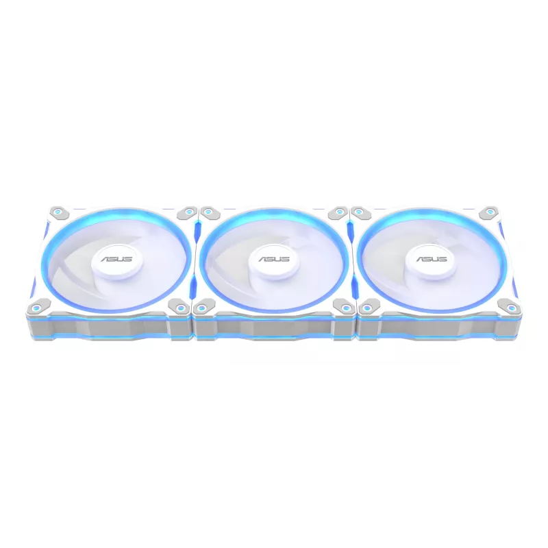 Ventiliatorius ASUS Prime MR120 120 mm 1600 RPM Baltas (3 vnt., LED, 58 CFM, 23 dB)