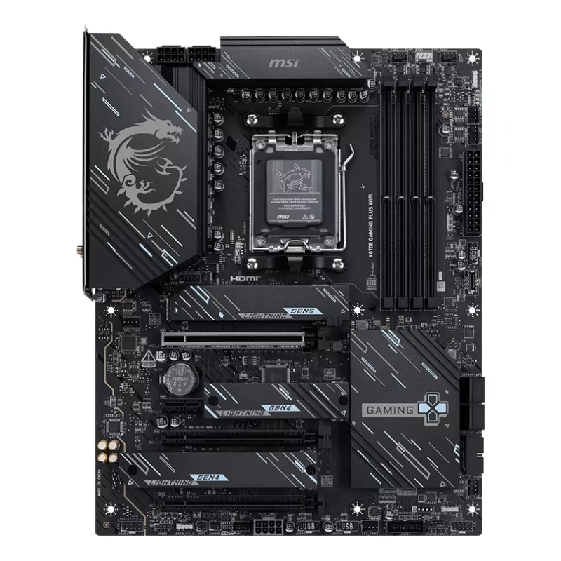MSI X870E GAMING PLUS WIFI pagrindinė plokštė AMD X870E Socket AM5 ATX