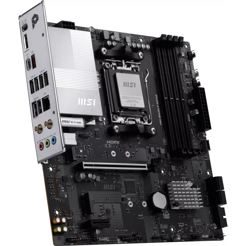 MSI PRO B840M-P WIFI6E pagrindinė plokštė AMD B840 lizdas Socket AM5 micro ATX