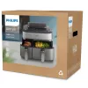 Philips 5000 serijos NA555/00 gruzdintuvė Dviguba 9 L Laisvai pastatoma 2750 W Karšto oro gruzdintuvė Sidabrinė