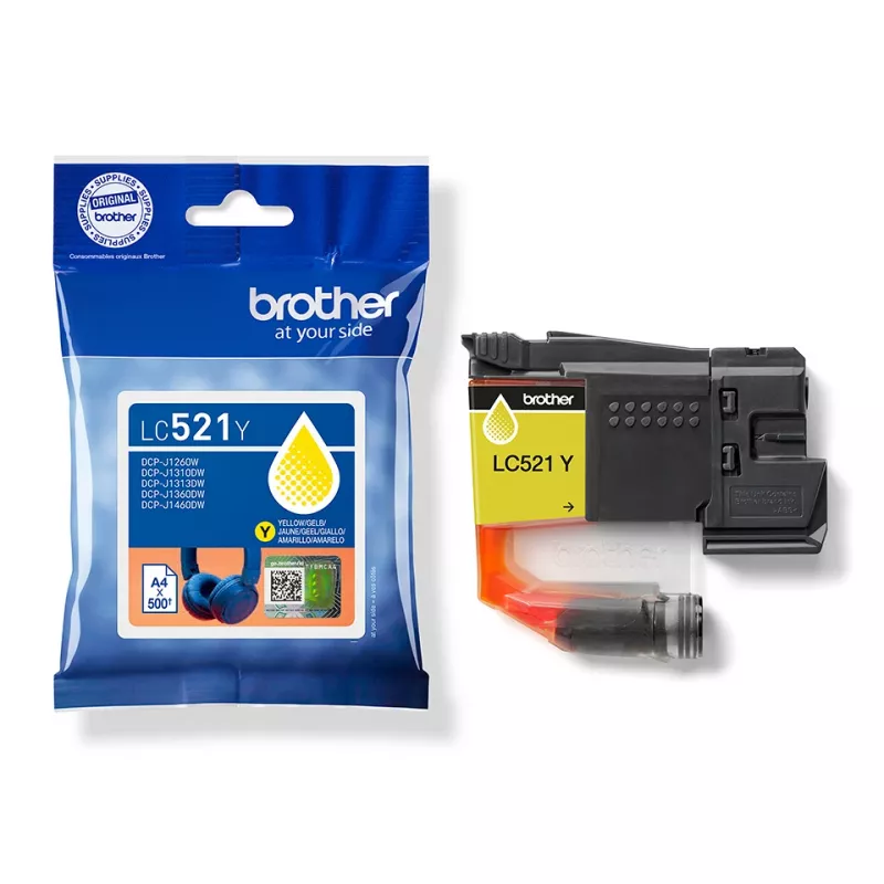 Originalus Brother LC521Y geltonas rašalo kasetė