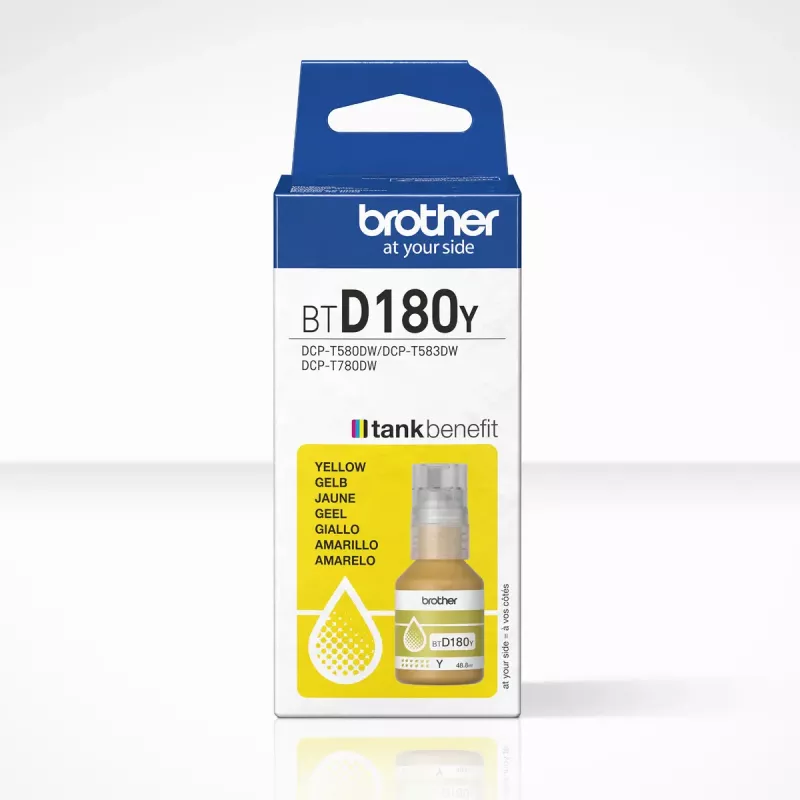 Brother BTD180Y geltona originali rašalo talpykla