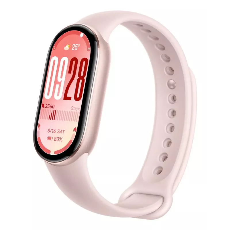 Apyrankės veiklos stebėjimo įrenginys Xiaomi Smart Band 10 — 1,72 colio AMOLED ekranas, rožinė, iki 21 dienos baterija