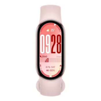 Apyrankės veiklos stebėjimo įrenginys Xiaomi Smart Band 10 — 1,72 colio AMOLED ekranas, rožinė, iki 21 dienos baterija