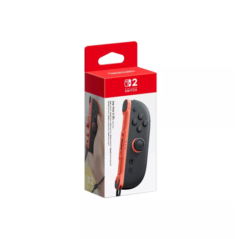 Nintendo Joy-Con 2 (R) Light Red – belaidis valdiklis su NFC ir C mygtuku, skirtas Nintendo Switch 2