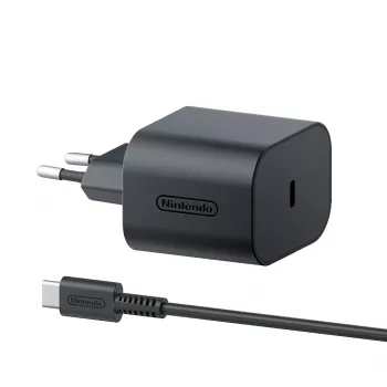 Nintendo Switch 2 AC adapter, vidinis, kintamoji srovė, 20 V, 1,5 m, juoda