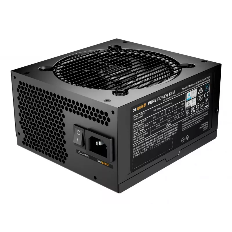 be quiet Pure Power 13 M 750W maitinimo blokas 20+4 pin ATX ATX Juodas