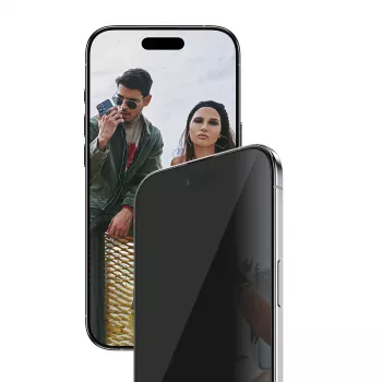 Apsauginis stiklas PanzerGlass SAFE. Privacy, Apple iPhone Air – grūdintas stiklas, itin platus dengimas, EasyAligner, atsparus įbrėžimams ir smūgiams