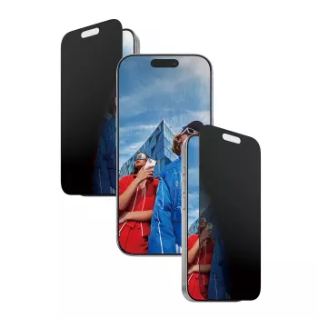 PanzerGlass® 2-Way privatumo ekrano apsauga iPhone 17 | iPhone 16 Pro | Ultra-Wide Fit su EasyAligner