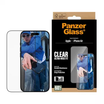 PanzerGlass ® Ekrano apsauga iPhone Air | Ultra-Wide Fit su EasyAligner