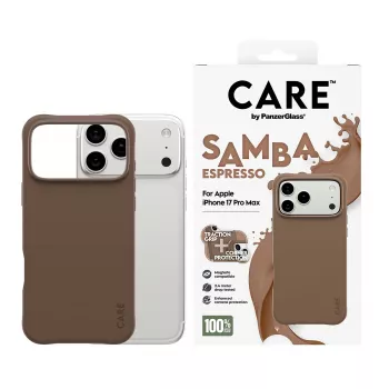 PanzerGlass CARE™ by ® Samba Case Espresso su MagSafe, iPhone 17 Pro Max