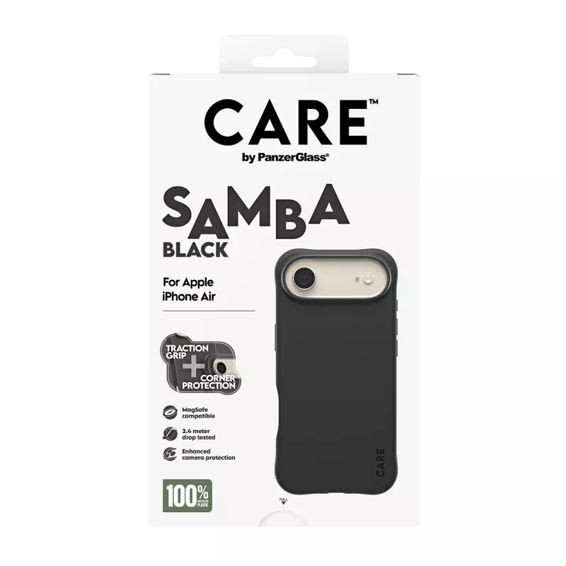 PanzerGlass CARE™ by ® Samba Case Black w. MagSafe iPhone Air