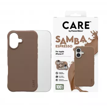 PanzerGlass CARE™ by ® Samba Case Espresso su MagSafe, iPhone 17