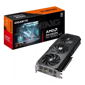 GIGABYTE Radeon RX 9060 XT GAMING OC 16G vaizdo plokštė – 16 GB GDDR6, 128 bitų, PCI-E 5.0, 3320 MHz branduolio dažnis, 2 x DisplayPort, 1 x HDMI, GV-R9060XTGAMING OC-16GD