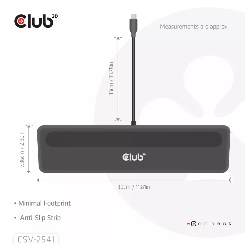 Docking stotelė club 3d CSV-2541 USB-C su HDMI ir DisplayPort išvestimis