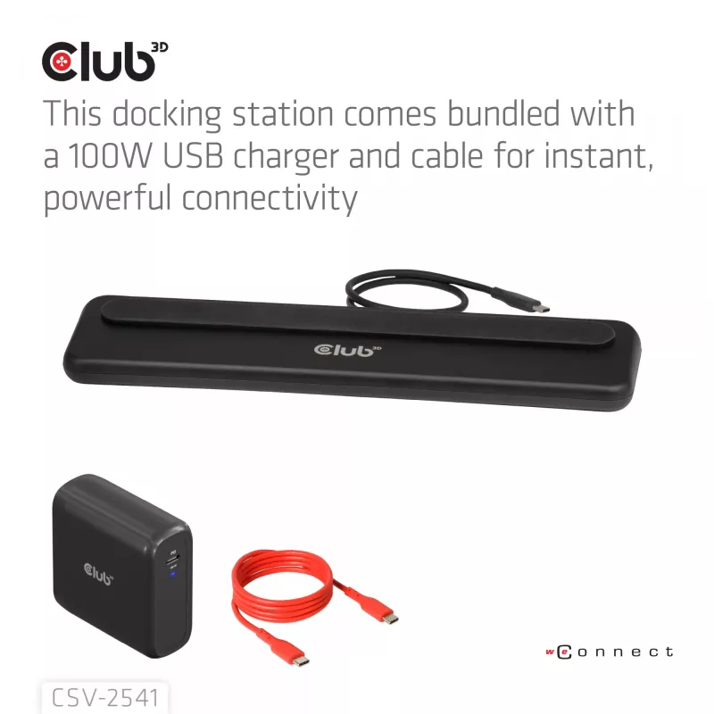 Docking stotelė club 3d CSV-2541 USB-C su HDMI ir DisplayPort išvestimis