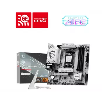 MSI B850M GAMING PLUS WIFI6E pagrindinė plokštė AMD B850 lizdas AM5 micro ATX