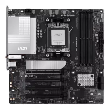 Motininė plokštė MSI PRO B850M-P WIFI micro ATX, AMD B850, lizdas AM5, 4×DDR5 DIMM, 3×M.2, Wi‑Fi 7, 5Gb LAN