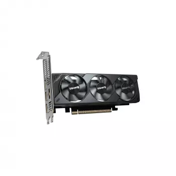 GIGABYTE GeForce RTX 5050 OC Low Profile 8G vaizdo plokštė - 8 GB GDDR6, 128 bit, PCI-E 5.0, 2587 MHz branduolio dažnis, 2x DP, 2x HDMI, NVIDIA DLSS 4, GV-N5050OC-8GL