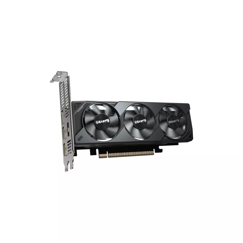 GIGABYTE GeForce RTX 5050 OC Low Profile 8G vaizdo plokštė - 8 GB GDDR6, 128 bit, PCI-E 5.0, 2587 MHz branduolio dažnis, 2x DP, 2x HDMI, NVIDIA DLSS 4, GV-N5050OC-8GL