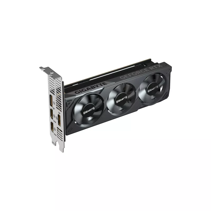 GIGABYTE GeForce RTX 5050 OC Low Profile 8G vaizdo plokštė - 8 GB GDDR6, 128 bit, PCI-E 5.0, 2587 MHz branduolio dažnis, 2x DP, 2x HDMI, NVIDIA DLSS 4, GV-N5050OC-8GL