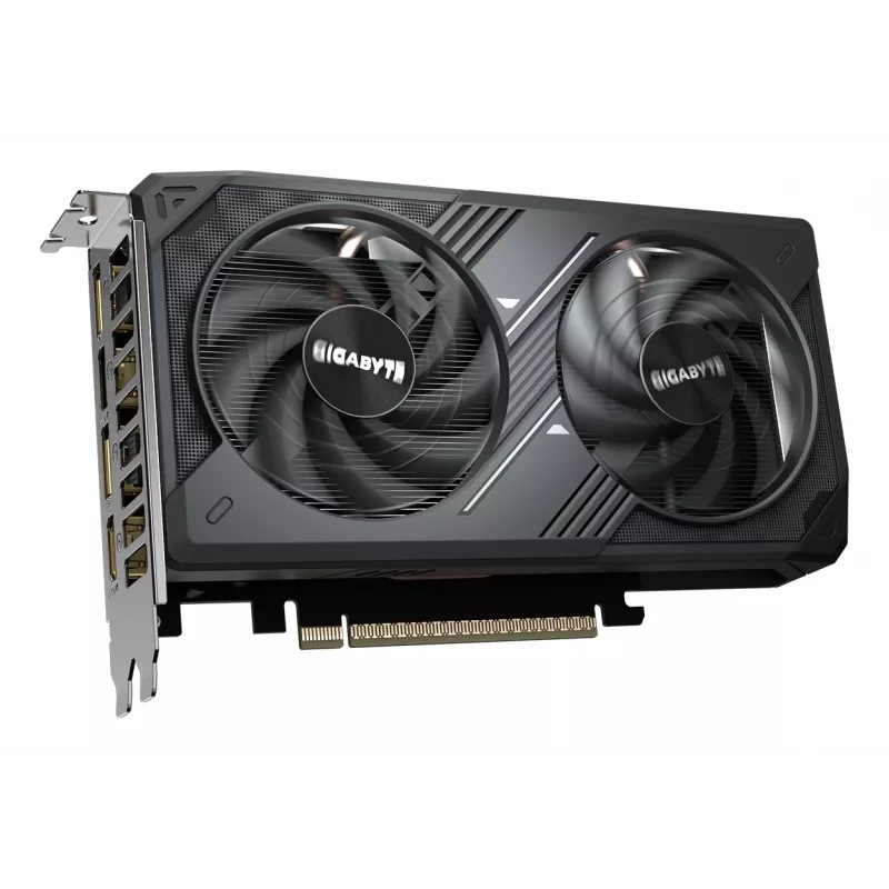 GIGABYTE GeForce RTX 5050 WINDFORCE OC 8G vaizdo plokštė – 8 GB GDDR6, 128 bit, PCI-E 5.0, 2587 MHz branduolio dažnis, 2 x DP, 2 x HDMI, NVIDIA DLSS 4, GV-N5050WF2OC-8GD