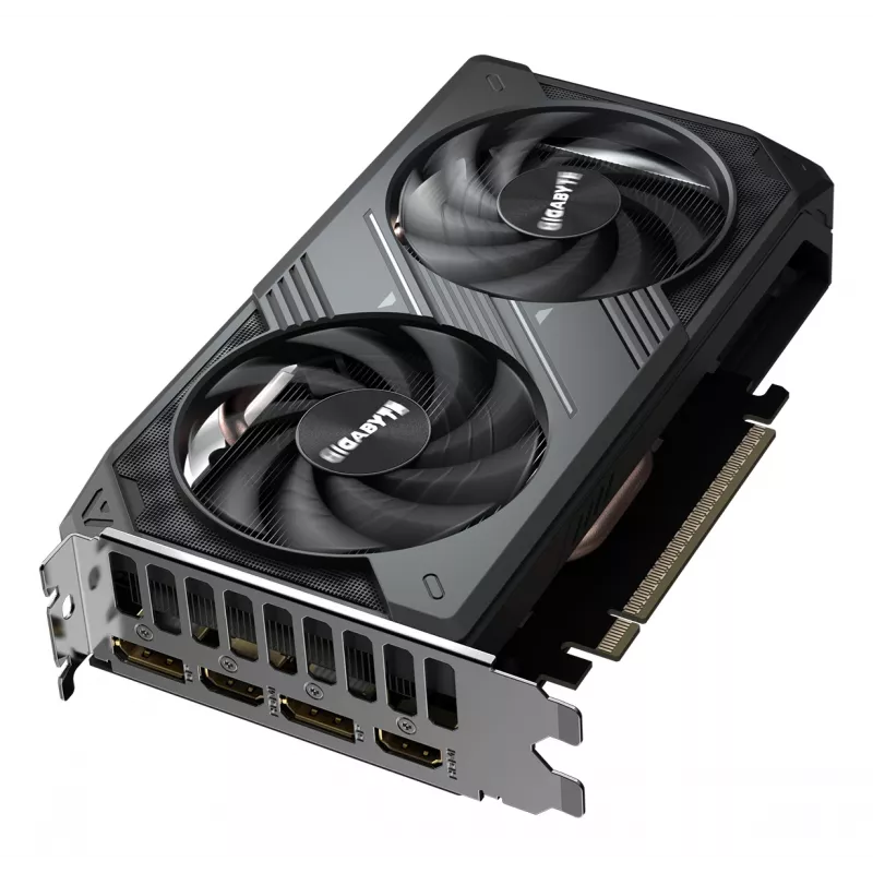 GIGABYTE GeForce RTX 5050 WINDFORCE OC 8G vaizdo plokštė – 8 GB GDDR6, 128 bit, PCI-E 5.0, 2587 MHz branduolio dažnis, 2 x DP, 2 x HDMI, NVIDIA DLSS 4, GV-N5050WF2OC-8GD