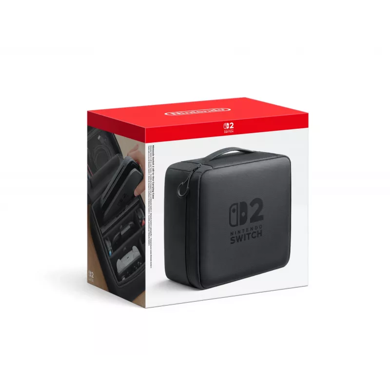 Nintendo Switch 2 All-In-One nešiojimo dėklas, kelioninis dėklas, Nintendo, juoda, Nintendo Switch 2, užtrauktukas