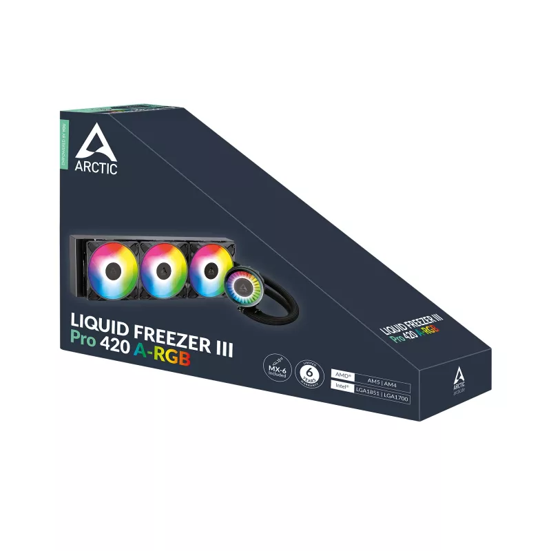 ARCTIC Liquid Freezer III Pro 420 A-RGB daugialypis suderinamas viskas viename CPU vandens aušintuvas su A-RGB