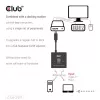 CLUB3D USB-C® dvikryptis vaizdo + duomenų + PD jungiklis, USB Type-C, 2x DisplayPort, 7680 x 4320 pikseliai, juodas, 8K Ultra HD, 120 Hz