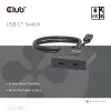 CLUB3D USB-C® dvikryptis vaizdo + duomenų + PD jungiklis, USB Type-C, 2x DisplayPort, 7680 x 4320 pikseliai, juodas, 8K Ultra HD, 120 Hz