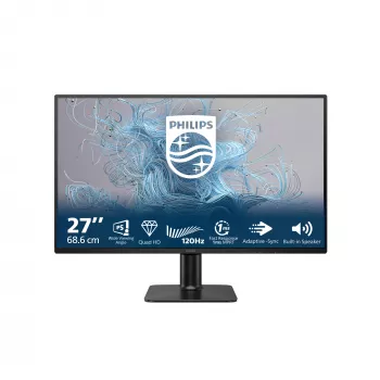 Philips 2000 serijos 27E2N2500/00 kompiuterio monitorius 68,6 cm (27 colių) 2560 x 1440 pikselių Quad HD LCD juodas