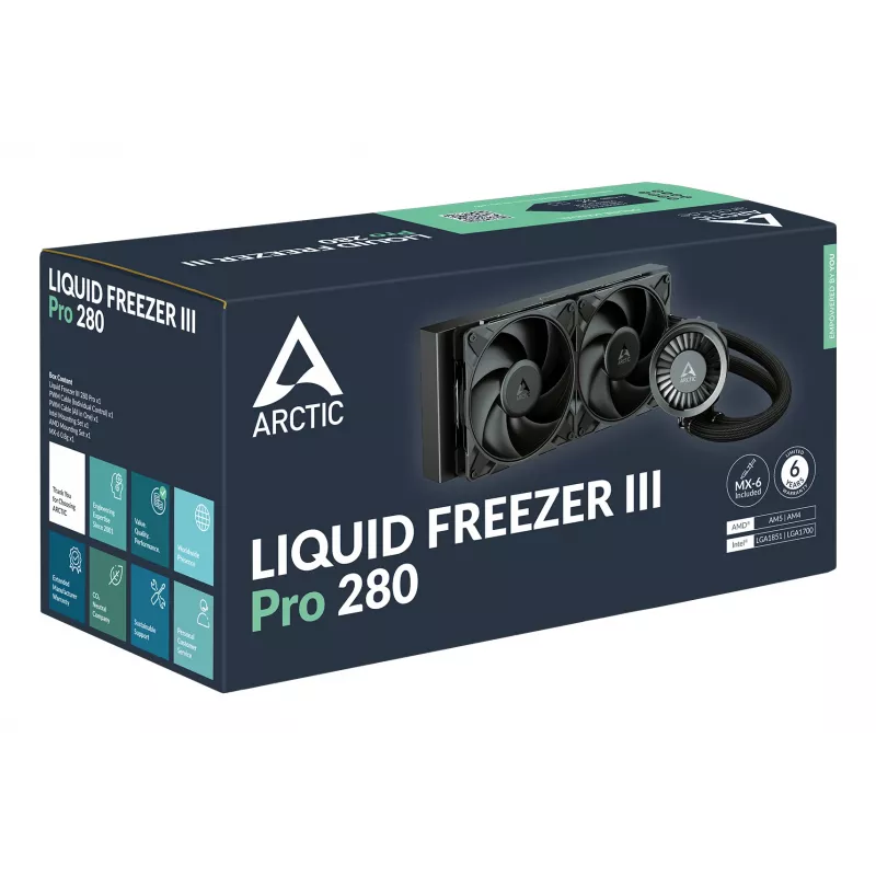 ARCTIC Liquid Freezer III Pro 280 - universalus daugelio lizdų CPU vandens aušintuvas