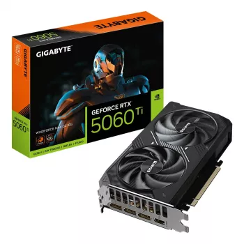 GIGABYTE GeForce RTX 5060 Ti 16 GB GDDR7 PCIe 5.0 vaizdo plokštė, WINDFORCE 2X