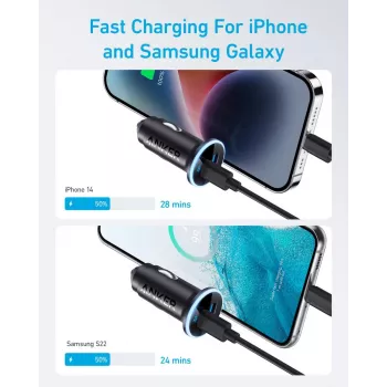 ANKER 325 A2735G11 53W automobilinis įkroviklis su USB-C PD ir PPS