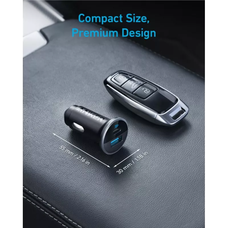 ANKER 325 A2735G11 53W automobilinis įkroviklis su USB-C PD ir PPS
