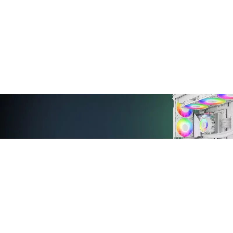 ARCTIC P14 Pro A-RGB (Balta) 140 mm A-RGB PWM ventiliatorius su kabelio skirstytuvu