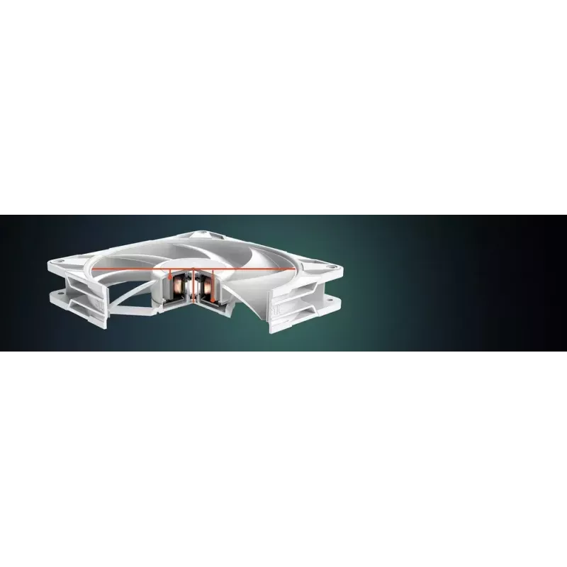 ARCTIC P14 Pro A-RGB (Balta) 140 mm A-RGB PWM ventiliatorius su kabelio skirstytuvu