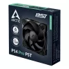 ARCTIC P14 Pro PST 140 mm PWM ventiliatorius su kabelio šakotuvu, 14 cm, 400 RPM, 2500 RPM, 186 m³/h, juodas