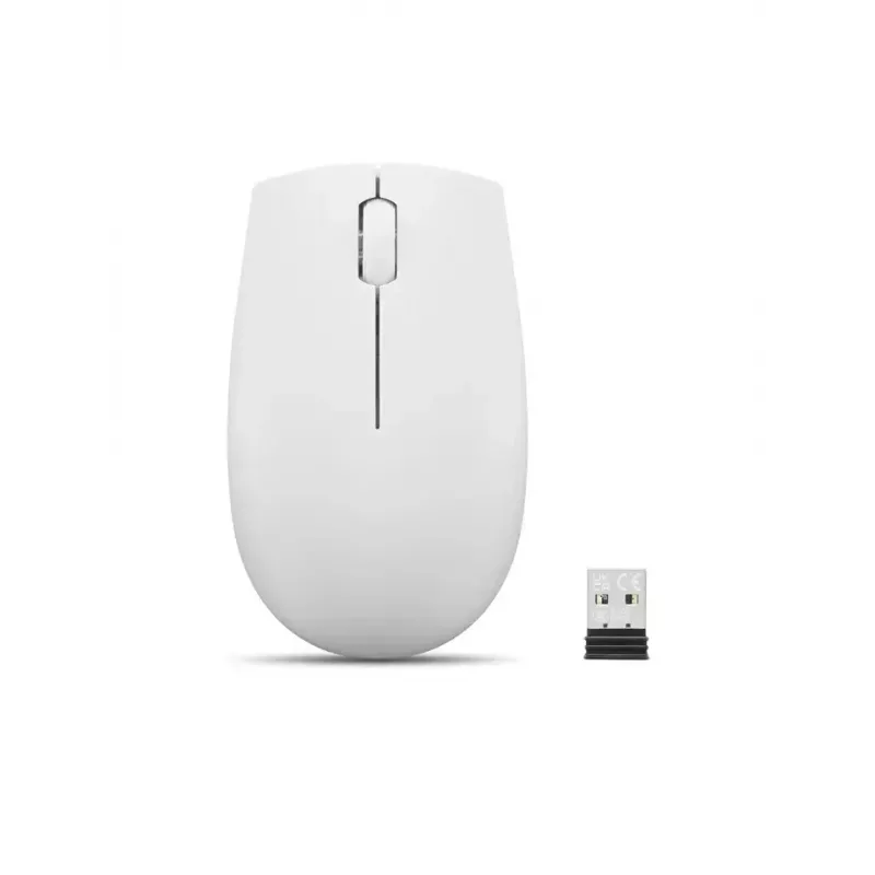Belaidė kompaktinė pelė Lenovo Compact Mouse su baterija – ambidekstrinė, 1000 DPI, RF belaidė, 3 mygtukai, pilka