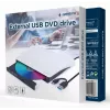 GEMBIRD išorinis USB DVD diskų įrenginys, juodai baltas