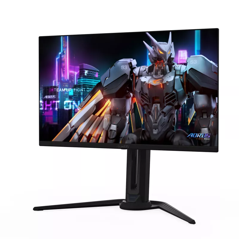 GIGABYTE AORUS FO27Q5P OLED QHD žaidimų monitorius - 2560 x 1440, 500Hz, 0.03ms, KVM, 300 cd/m², FreeSync Premium Pro, DisplayHDR True Black 500, DisplayPort 2.1