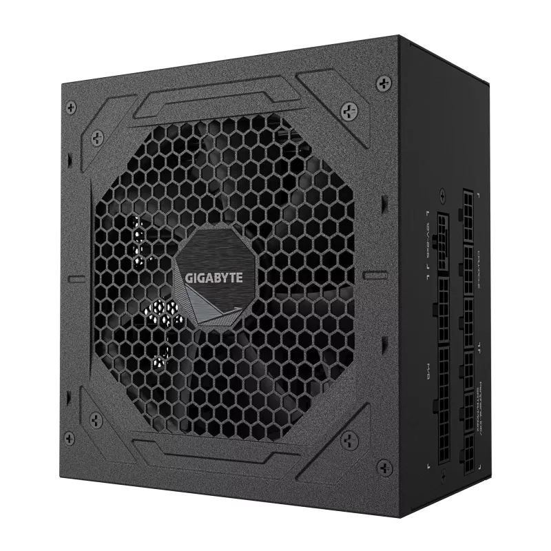 GIGABYTE UD750GM PG5 V2 maitinimo blokas – PCIe Gen 5.1, 80 PLUS Gold, pilnai modulinis, 120 mm ventiliatorius, ATX 3.1 suderinamas, EU kištukas