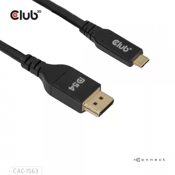 CLUB3D CAC-1563 vaizdo kabelio adapteris 2 m USB Type-C DisplayPort juodas