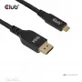 CLUB3D CAC-1563 vaizdo kabelio adapteris 2 m USB Type-C DisplayPort juodas