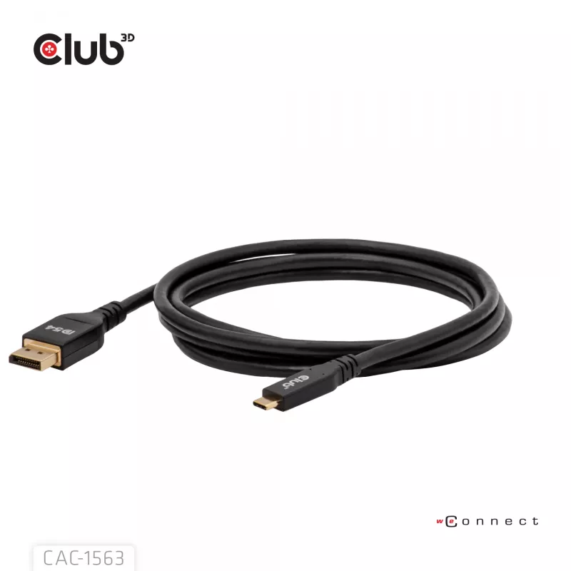 CLUB3D CAC-1563 vaizdo kabelio adapteris 2 m USB Type-C DisplayPort juodas